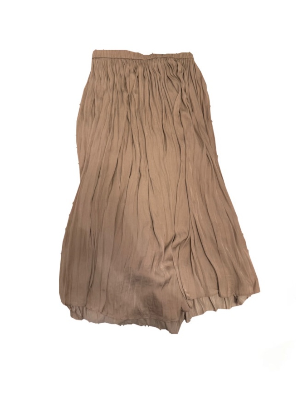 Philosophy Pleated Midi Skirt in Taupe Brown